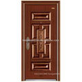 High Quality and Imitated Copper Paint Steel Security Door KKD-530 For Single Door Leaf Design